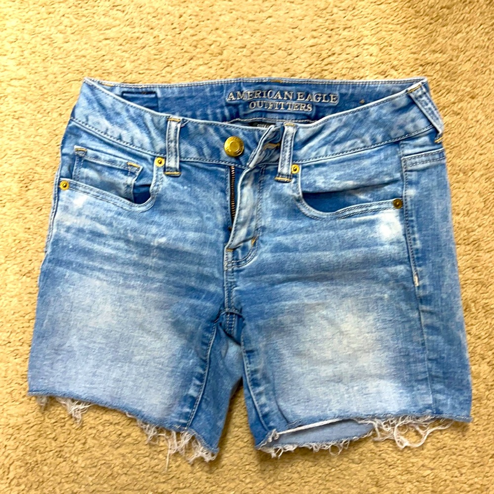 American Eagle midi denim shorts